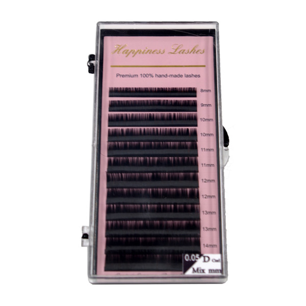 HPNESS Eyelash Extension Training Academy Lashes 12 Lines Mixed Length Very Soft Korea Silk Volume Lashes