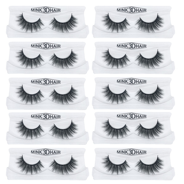 1Pair/lot Mink Eyelashes 3D Mink Lashes Natural False Eyelashes cruelty free Mink Eyelashes Lightweight & Amazing Lashes