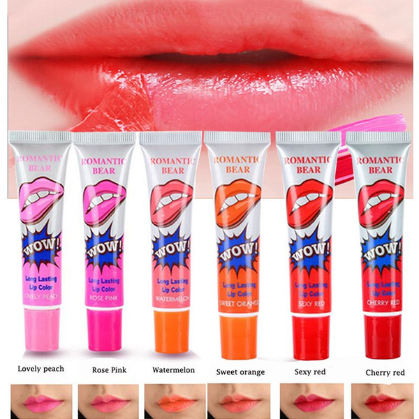 6 Colors Beauty Lip Gloss Tattoo Moisturizer Long Lasting Matte Lipstick Lipgloss Magic Color Liquid Red Lips Stick Makeup Tools