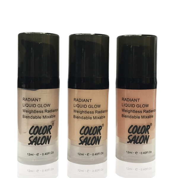 Color Salon 12ml Radiant Liquid Glow weightless Radiance Biendable Mixable face Concealer Whitening Moisturizer Foundation