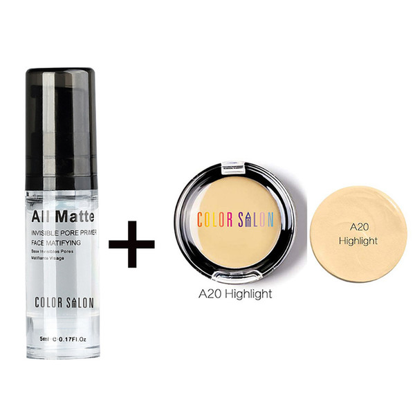 Color salon Pore primer with concealer face skin care makeup concealer cream cosmetic oil-control lasting cream