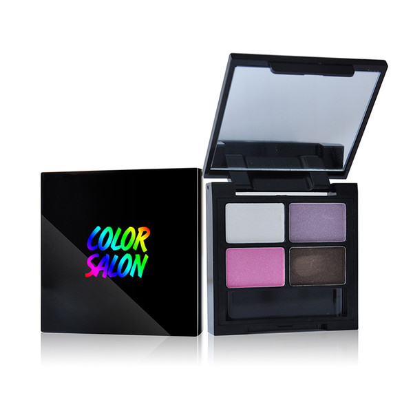 Color Salon 4colors flower eyeshadow kit Long-lasting Waterproof Powder Tint Set Long-lasting Highly Pigmented eyeshadow 1.2g*4