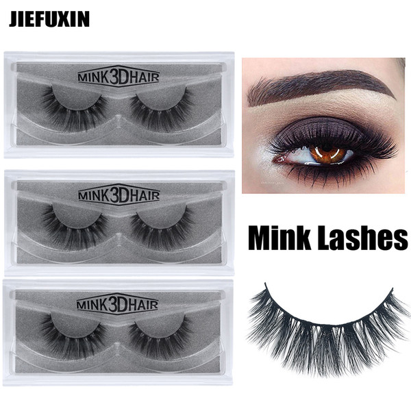 1Pair/lot mink eyelashes natural long makeup false lash 3d mink lashes full strip lashes 1 pair eyelashes 1cm-1.5cm