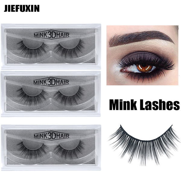 1Pair/lot false eyelashes Natural long fake lashes makeup 3D mink lashes extension eyelash mink eyelashes for beauty