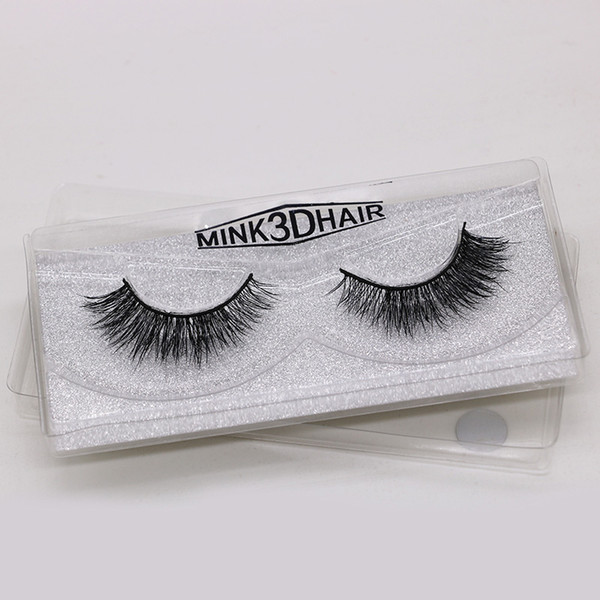 3D Mink Eyelash Lilly Real Mink Handmade Crossing Lashes Individual Strip Thick Lash Fake Eyelashes f05