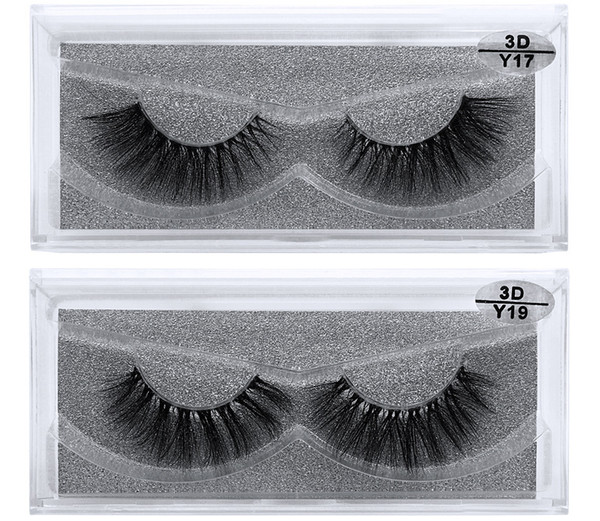 JIEFUXIN Lash Crystal Invisibl 3D Mink Lashes Transparent False Eyelashes Thick Natural Long Fake Eye Lashes Makeup JFX-Y-12