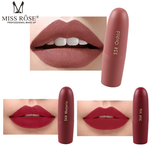 Hot lip makeup Miss Rose Matte Lipstick bullet lipstick professional lip kit 20 color free shipping