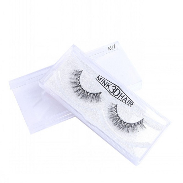 Volume Eyelash 100% Handmade 3D Mink Hair Eyelashes Natural Mink Strip Thick Cross False Eye Lashes