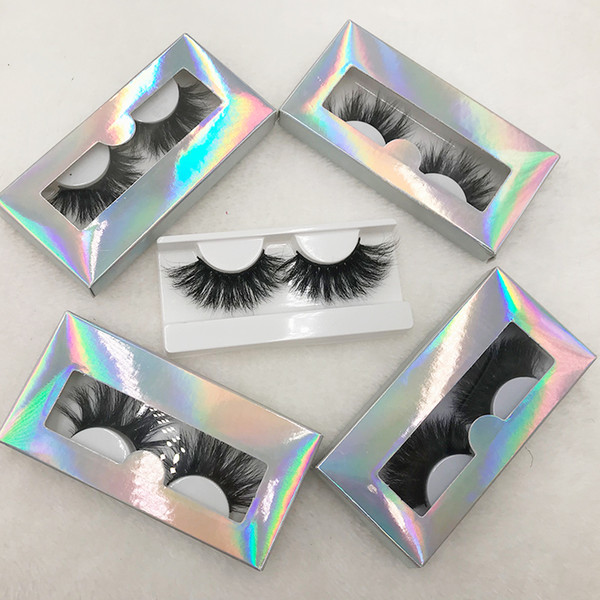 Super Long 25mm 3D 5D Mink Eyelashes Custom Packaging Private Logo Lashes Book Natural Thick Dramatic Lashes