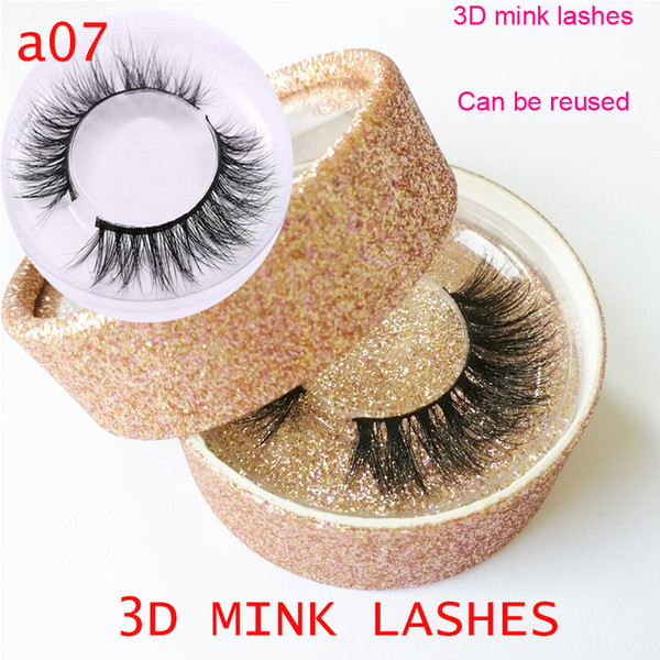 3D Mink Lashes Black Natural Thick Mink Eyelash Soft Long Handmade Makeup Fake Eye Lashes Extension Natural Long Lashes GR79