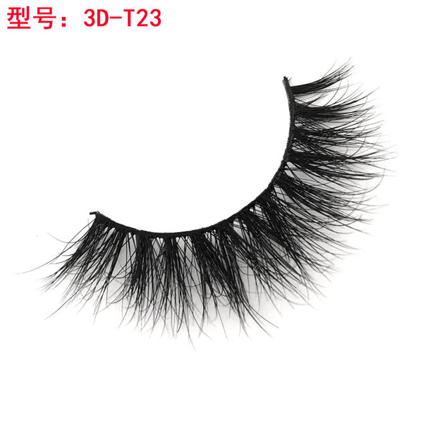 wholesale false eyelashes handmade false eyelashes real mink fur strip 3d lashes Custom Box Own Logo Brand Eyelashes