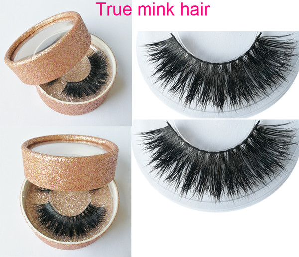 1 Pair 3D Mink Lashes Black Natural Thick Mink Eyelash Soft Long Handmade Makeup Fake Eye Lashes Extension Natural Long Lashes GR86