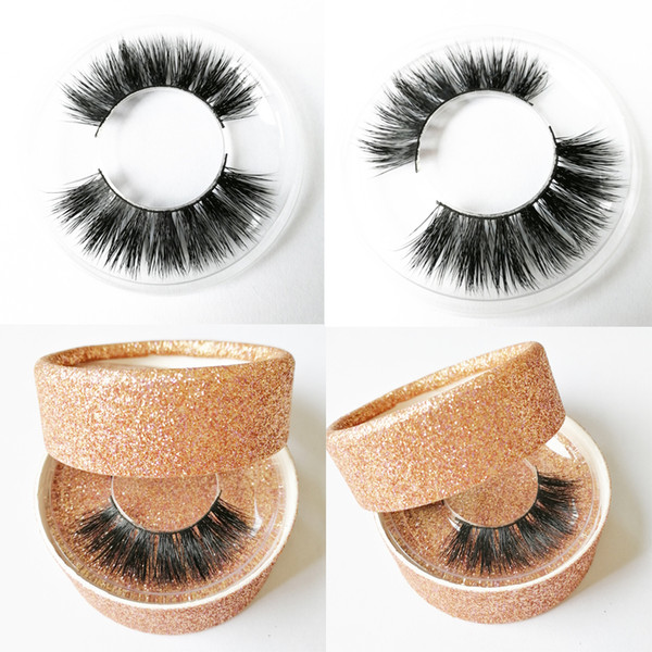 1 Pair 3D Mink Lashes Black Natural Thick Mink Eyelash Soft Long Handmade Makeup Fake Eye Lashes Extension Natural Long Lashes GR84