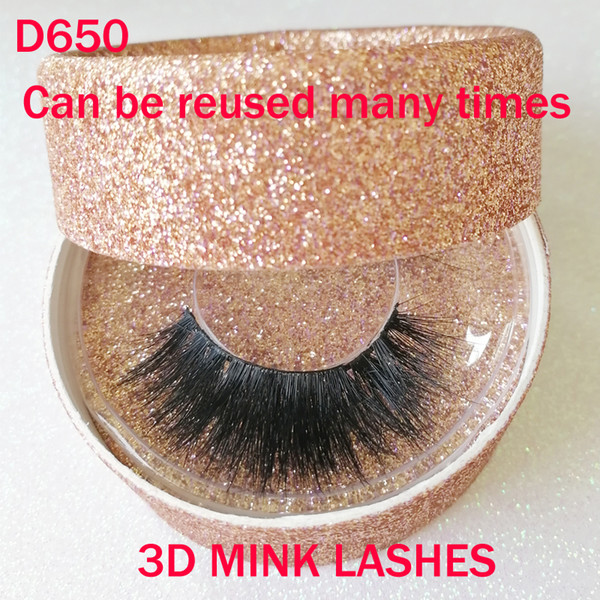 1 Pair 3D Mink Lashes Black Natural Thick Mink Eyelash Soft Long Handmade Makeup Fake Eye Lashes Extension Natural Long Lashes GR83