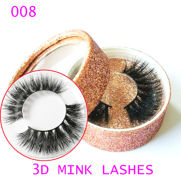 1 Pair 3D Mink Lashes Black Natural Thick Mink Eyelash Soft Long Handmade Makeup Fake Eye Lashes Extension Natural Long Lashes GR78