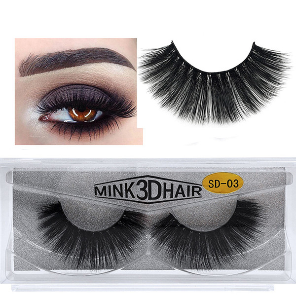 3D mink eyelashes Private Label 100% real mink fur Handmade False eyelash crossing lashes individual strip thick lash