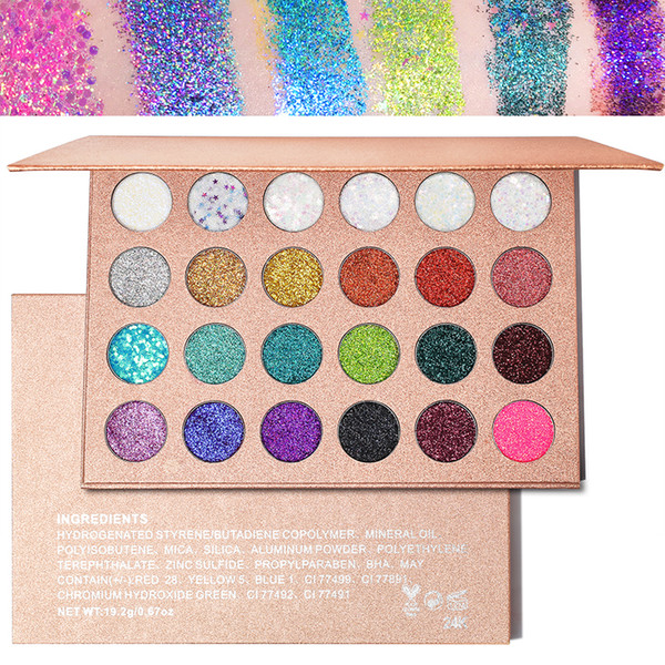 Zouyesan Free Shipping 2018 24 color eye shadow glitter powder