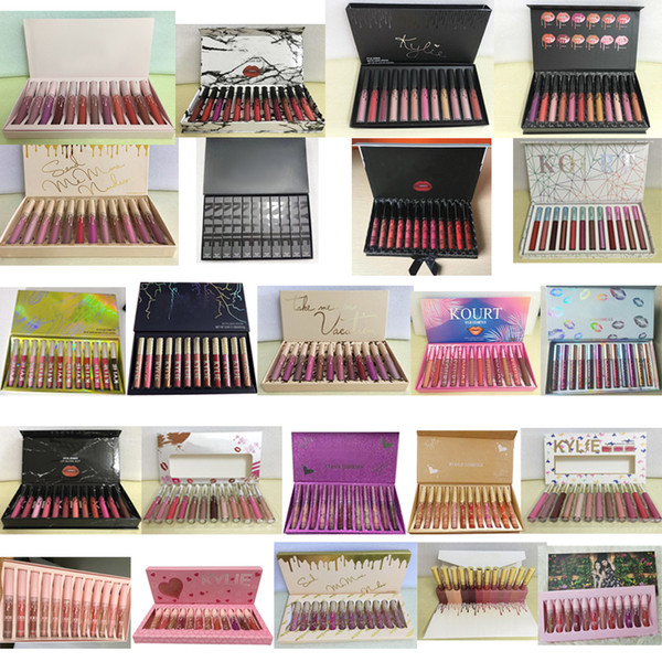 12color =1box High-quality Newest 12 Fashion Color Matte Lipgloss Waterproof Lasting No fading DHL free shipping