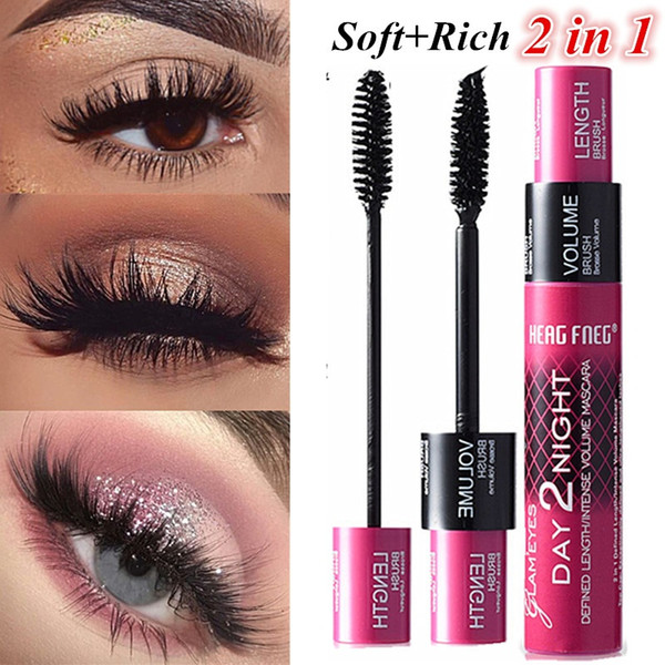 1 pcs long lasting sweat Makeup Cosmetic Combination brush black eye curl eyelash double waterproof full speed mascara beauty waterproof