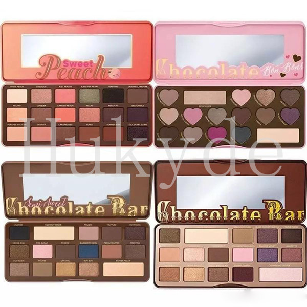 Makeup Chocolate Bar Eyeshadow Palette Semi-Sweet Bonbons Sweet Peach 16 18 Color Eye Shadow Palette Free Shipping