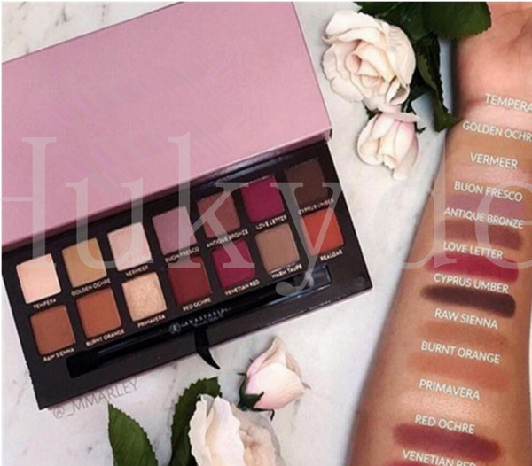 Eyeshadow Renaissance Pink Eye Shadow Palette 14 Colors Limited Eyeshadow Kit With Brush Makeup Palettes Free Shipping