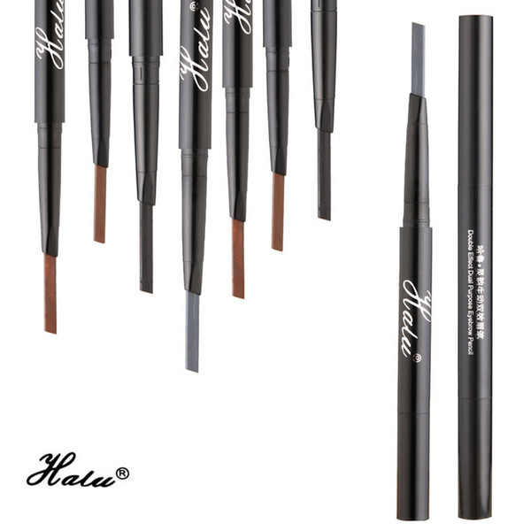 Halu Women Waterproof Makeup Eyebrow Pen Men Permanent Longlasting Double End Eyebrow Pencil Cosmetic Eye Brow Pencil Tools Stencil