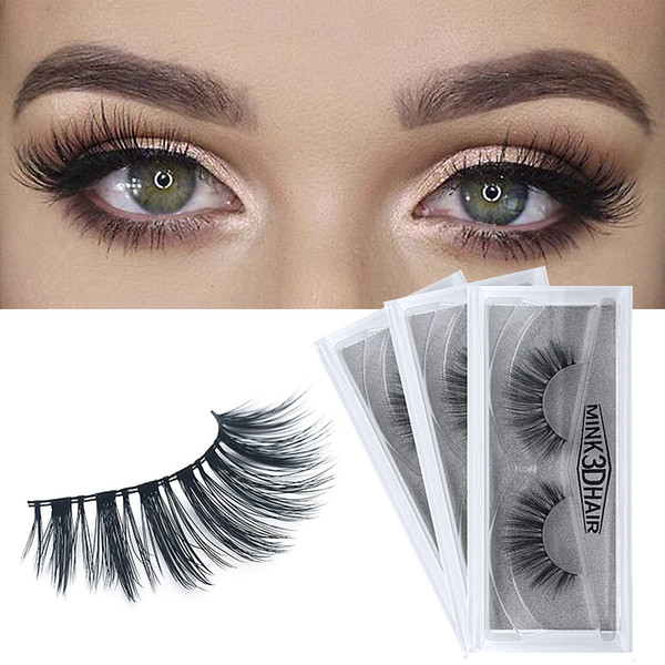 JIEFUXIN Eyelashes 3D Mink Eyelashes Crossing Mink Lashes Hand Made Full Strip Eye Lashes 317 Styles New Package cilios naturais JFX-3D05