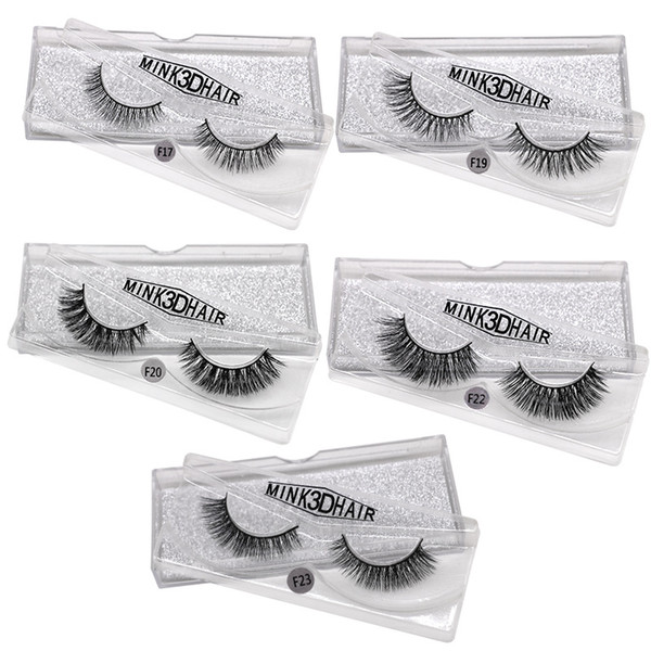 JIEFUXIN 3D Mink Eyelashes Eye makeup Mink False lashes Soft Natural Thick Fake Eyelashes 3D Eye Lashes Extension Beauty Tools 10 styles