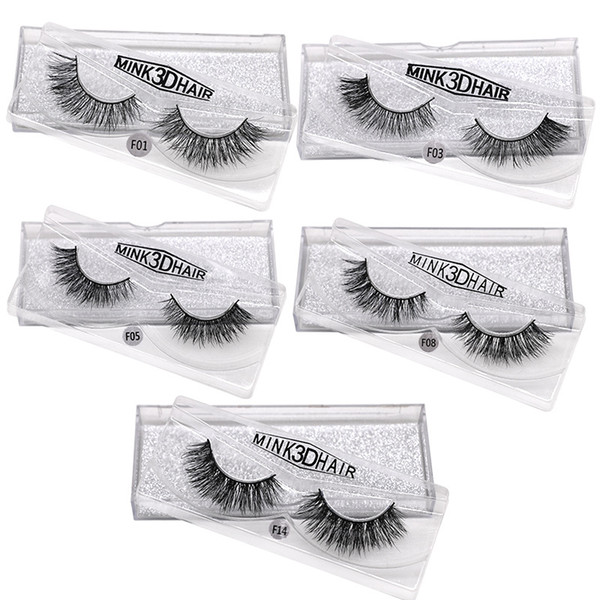 JIEFUXIN MINK eyelashes 10 styles Selling 100% Real Siberian 3D Full Strip False Eyelash Long Individual Mink Lashes Extension