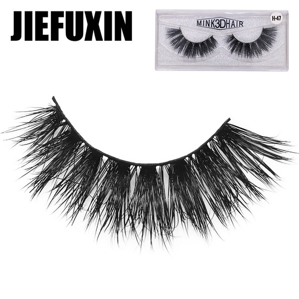 JIEFUXIN 3D Mink Lashes Eyelashes False Eyelashes mink eyelashes Handmade Natural Cilios Fake Eye Lashes Extension