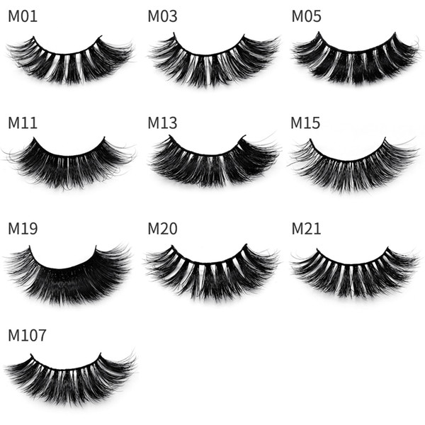 1Pair/lot natural false eyelashes fake lashes long makeup 3d mink lashes eyelash extension mink eyelashes for beauty