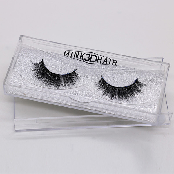 Mink lashes Real Mink Eyelashes 3D False Eyelashes Handmade Soft Natural Cilios 1 pair Fake Eyelash Extension-f06