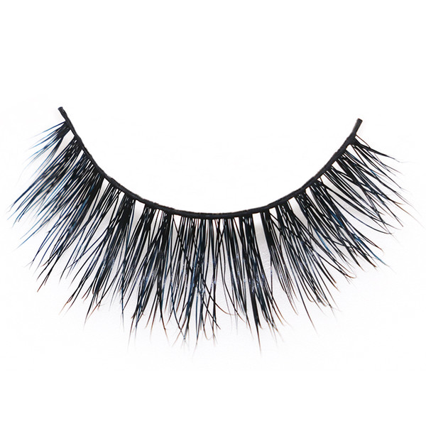 JIEFUXIN Mink Eyelashes Clear Band Eye Lashes Crisscross Transparent Band False Eyelashes Handmade Dramatic Lashes Upper Lash JFX-H34