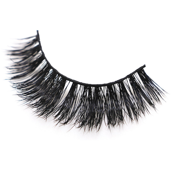 JIEFUXIN 3d silk eyelashes crisscross handmade false eyelashes 3D strip silk lashes thick faux mink eyelashes Makeup 9 style JFX-H12