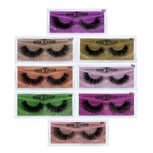 1Pair/lot 3D mink eyelashes long lasting mink lashes natural dramatic volume eyelashes extension false eyelashes