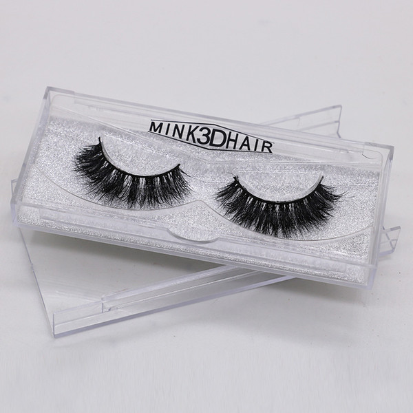 JIEFUXIN 100% Handmade Eye Lashes 3D Real Mink Makeup Thick Fake False Eyelashes With Glitter Packing