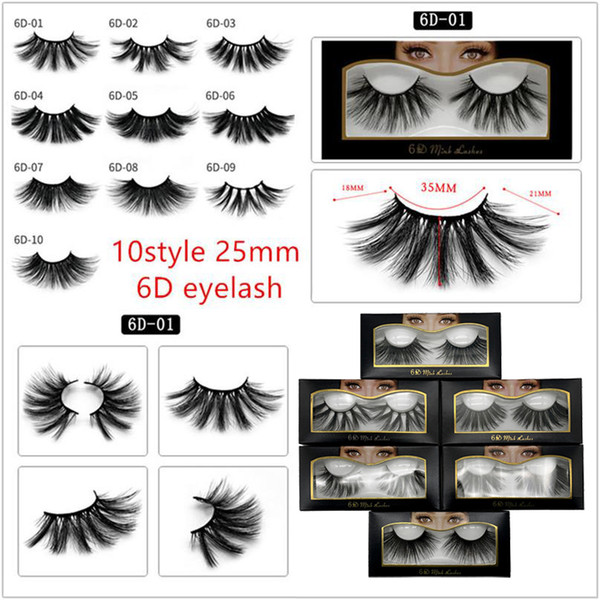 3D Mink Hair False Eyelashes 25mm Lashes Thick Long Wispy Fluffy Handmade Cruelty-free Mink Eyelash Makeup Tools