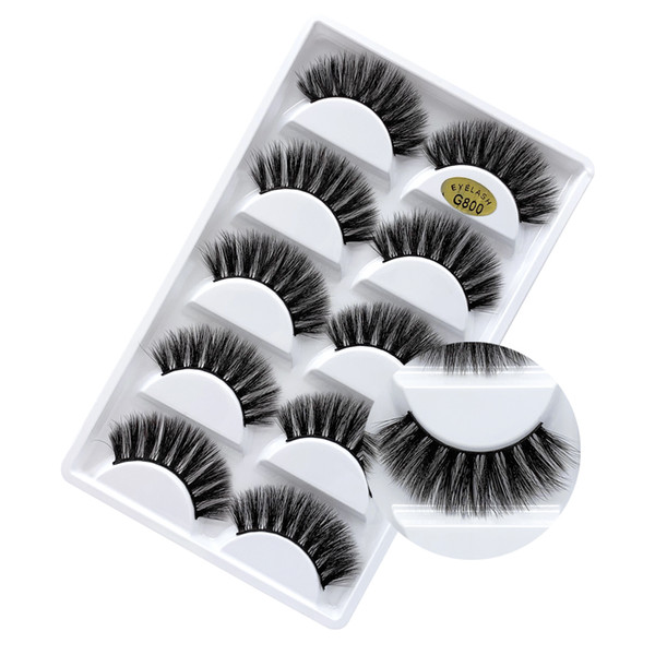 5 pairs/lot mink eyelashes natural long 3d mink lashes hand made false eyelashes 3d lashes eyelash extension maquiagem