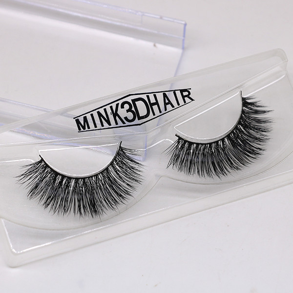 Mink Eyelashes Full Strip Lashes Handmade 3D Mink Lashes Invisible Band False Eyelash High Volume Transparent Plastic Eyelashes JFX-F22