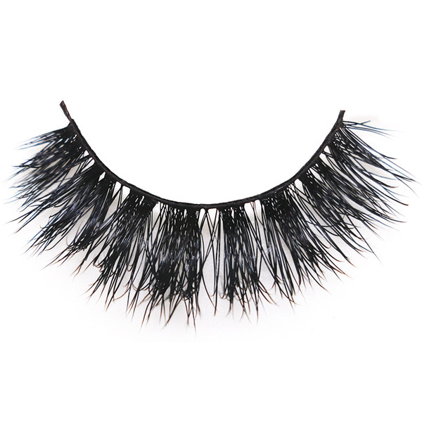 JIEFUXIN Mink Lashes 3D Handmade Mink Eyelashes Natural False Eyelashes 1 pair Fake Eye Strip Lashes Extension JFX-H37