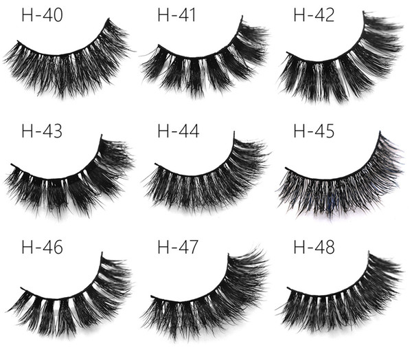 48styles 3D Mink False Eyelashes makeup 100% Real Mink Natural Thick False Fake Eyelashes Eye Lashes Makeup Extension Beauty Tools