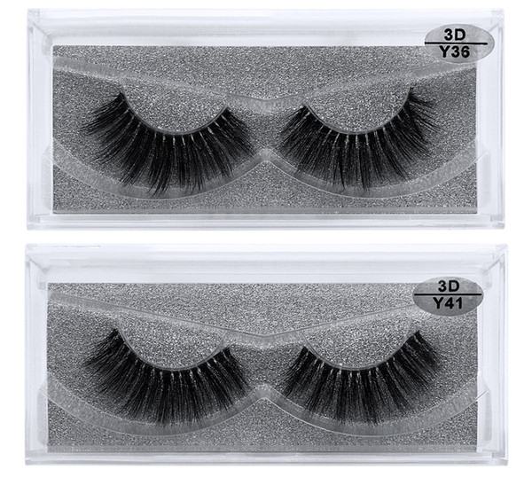 JIEFUXIN 1 Pairs Crystal 3D Mink Lashes Handmade Fake Lashes False Eyelashes Soft Lashes Transparent Stem High Quanlity Beauty JFX-Y-14