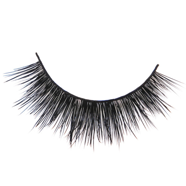 3D Mink Eyelash Lilly Real Mink Handmade Crossing Lashes Individual Strip Thick Lash Fake Eyelashes JFX-F06