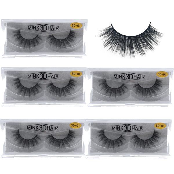 1Pair/lot 3D Mink Lashes Thick Crisscross Fake Eyelashes Makeup Maquillage Profissional Faux Cils Eyelash Extension Tools