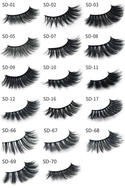 1Pair/lot Mink Lashes 3D Mink Eyelashes 100% Cruelty free Lashes Handmade Reusable Natural Eyelashes Wispies False Lashes Makeup mink eyelas