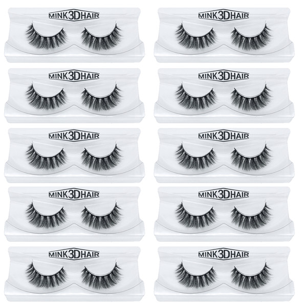 1Pair/lot Mink Eyelashes False Eyelashes Crisscross Natural Fake lashes Long Makeup 3D Mink Lashes Extension Eyelash Beauty