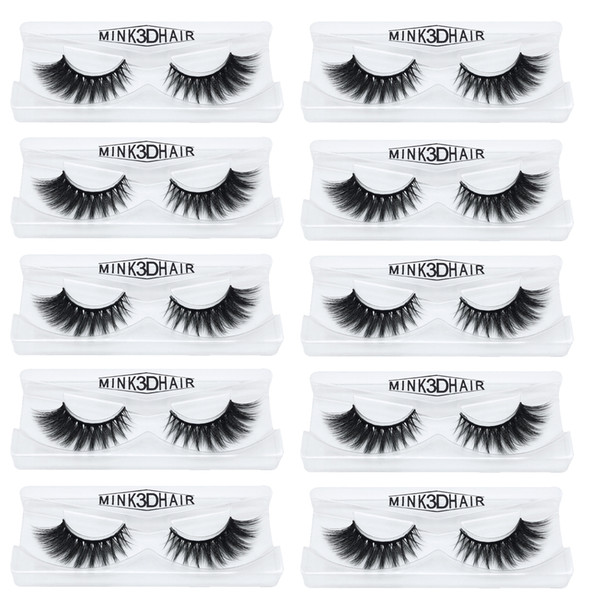 1Pair/lot mink eyelashes natural long 3d mink lashes hand made false eyelashes full strip lashes makeup false eyelash