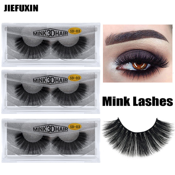 1Pair/lot Mink Eyelashes 3D Mink Lashes Thick HandMade Full Strip Lashes Cruelty Free Luxury Mink Lashes 17 Style False Eyelashes