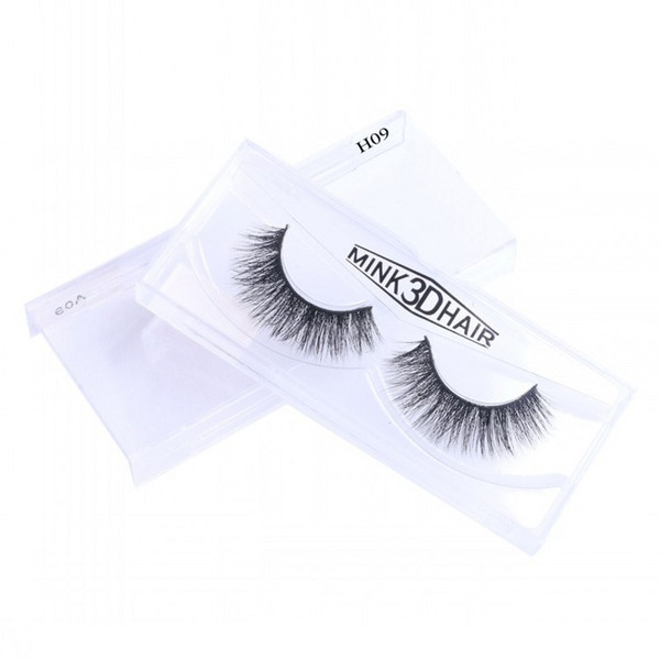 Wholesale Mink Eyelashes 10-16mm 1 Pair Box Real Handmade Natural Black Thick Full Strip False Eyelashes Extensions