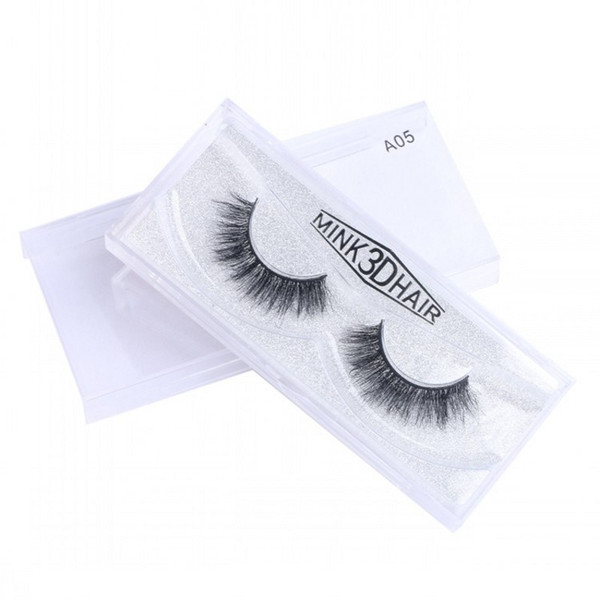 Wholesale Eyelashes 19 Styles Selectable 10-16mm 1 Pair Box Natural Thick 100% Real Mink Hair Eyelashes